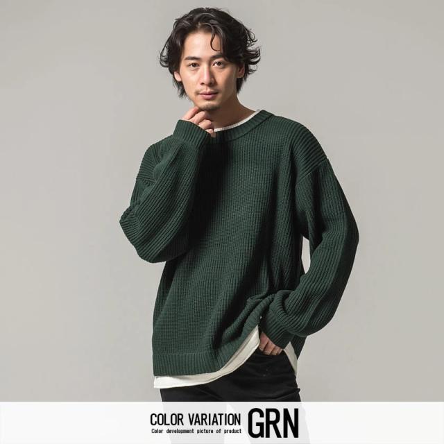 ニット メンズ セーター 大きいサイズ ブランド 大人 レイヤード 暖かい オーバーサイズ レイヤード クルーネック キレイめ ベージュ ブの通販はau Pay マーケット Silver Bullet シルバーバレット