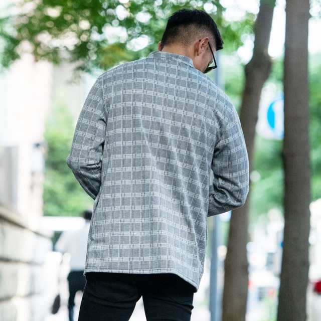 カーディガン メンズ ブランド 大人 チェック シンプル ノー