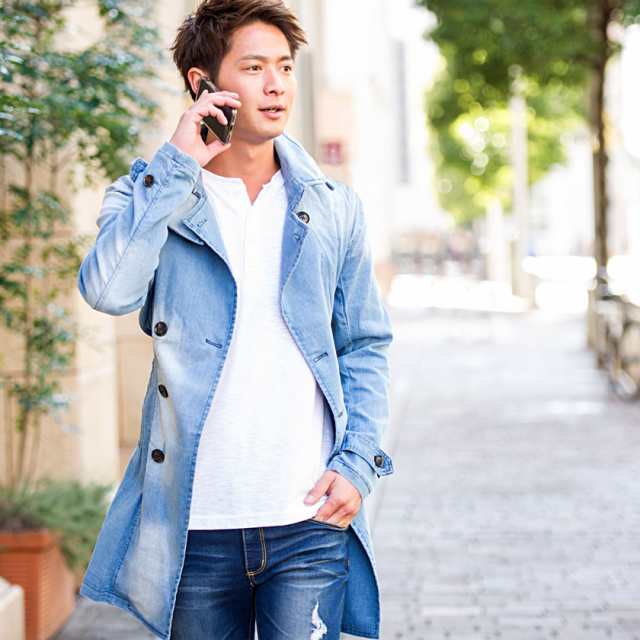 美品　supreme デニム　トレンチコート D-DELIRIOUS A0387309C16 ジャケット・アウター(MEN)|DIESEL