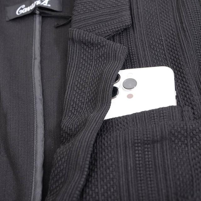 ジャケット メンズ おしゃれ テーラードジャケット ニットソー アウター シンプル 無地 セットアップ可 ビジネス 結婚式 二次会 パーティー ホワイト ブラック ブラウン 黒 白 M L XL 服 CavariA 秋 冬 秋冬 男 男性 ファッション 20代 30代 40代 [CAST24-39]_11