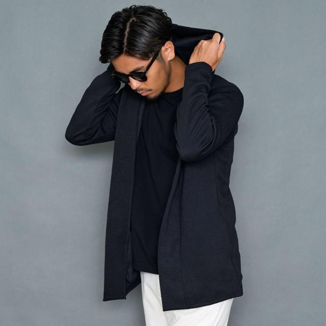 カーディガン メンズ ブランド アウター おしゃれ キルティング 千鳥柄