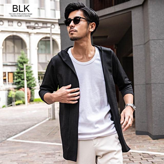 カーディガン メンズ ブランド フーディガン アウター 羽織り フード