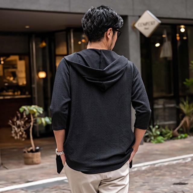 カーディガン メンズ ブランド フーディガン アウター 羽織り フード