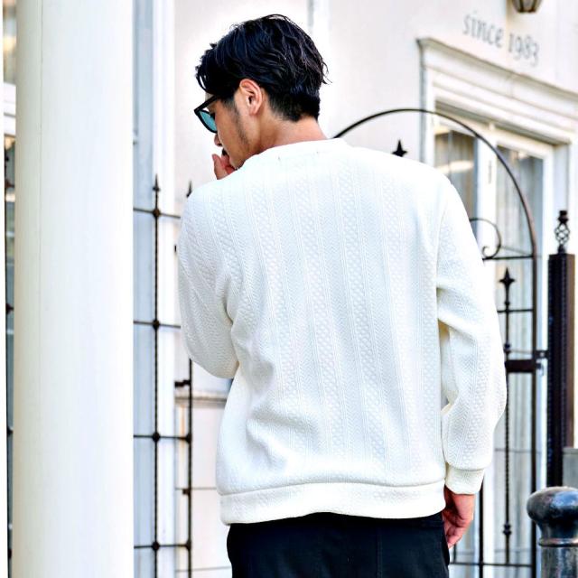 トレーナー メンズ ブランド おしゃれ トップス パターン 長袖 伸縮性