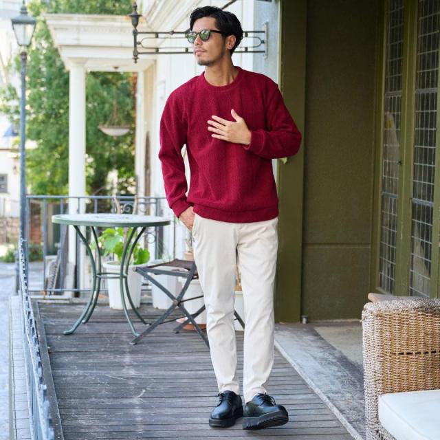 トレーナー メンズ ブランド おしゃれ トップス パターン 長袖 伸縮性