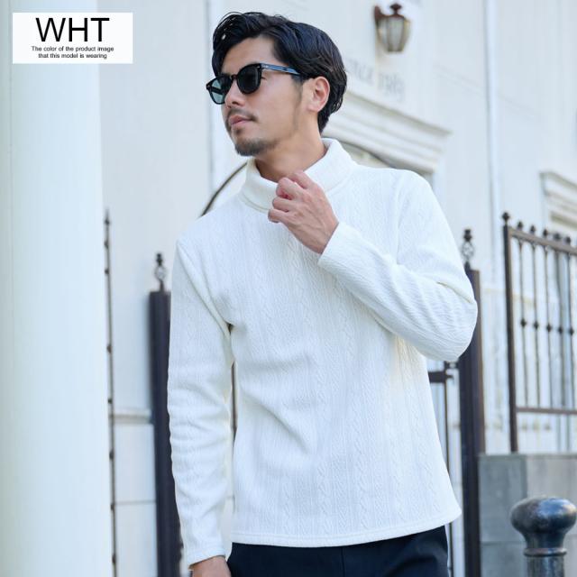 ロンT メンズ ブランド おしゃれ トップス タートルネック 長袖Tシャツ