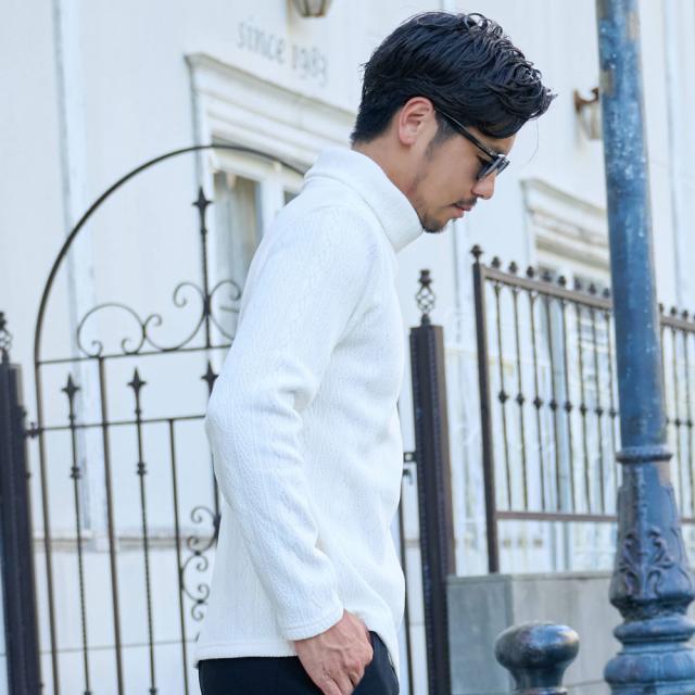 ロンT メンズ ブランド おしゃれ トップス タートルネック 長袖Tシャツ