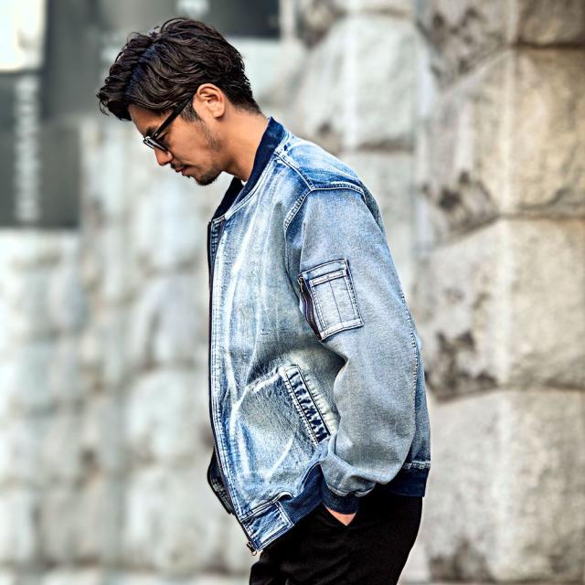 MA-1ジャケット メンズ アウター おしゃれ MA-1 MA1 デニムジャケット