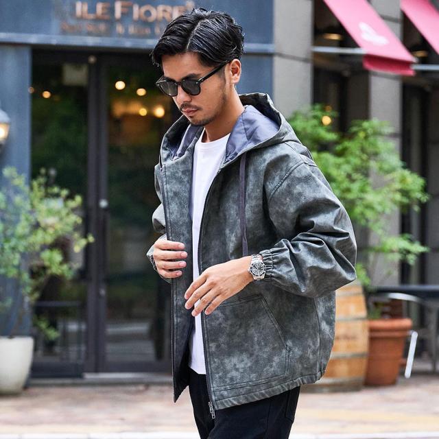 メンズカジュアルレザージャケット,春,秋のシーズン,2024 革ジャン メンズ 立て襟 裏ボア ライダース PU トップス バイク 暖かい