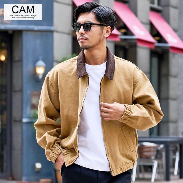 ジップジャケット ジャケット メンズ ダック生地 アウター 羽織り