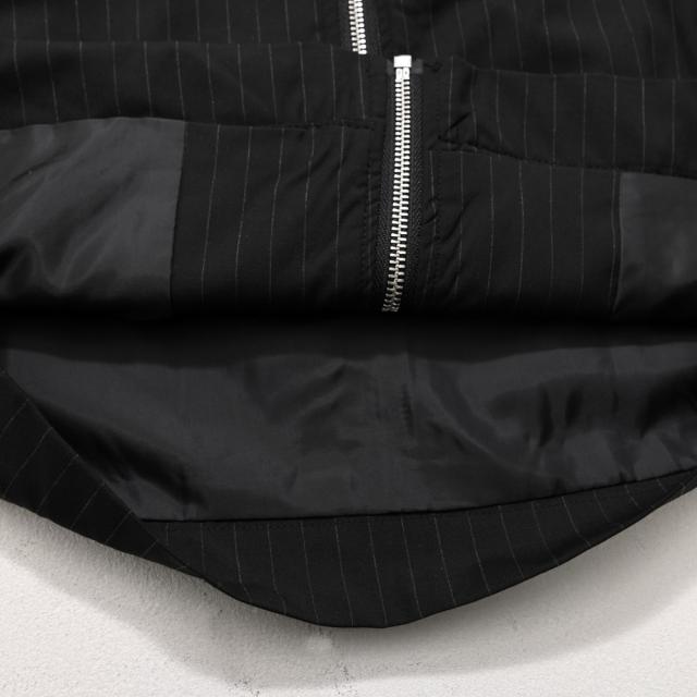 ジャケット メンズ アウター ストライプ セットアップ可 上下セット可 ブルゾン ストライプジャケット ジップジャケット 大きいサイズ シンプル ブラック CavariA 大人 20代 30代 40代 50代 ちょいワル ユニセックス 男性 男 服 秋 冬 秋冬 ファッション[CATN26-01]_15