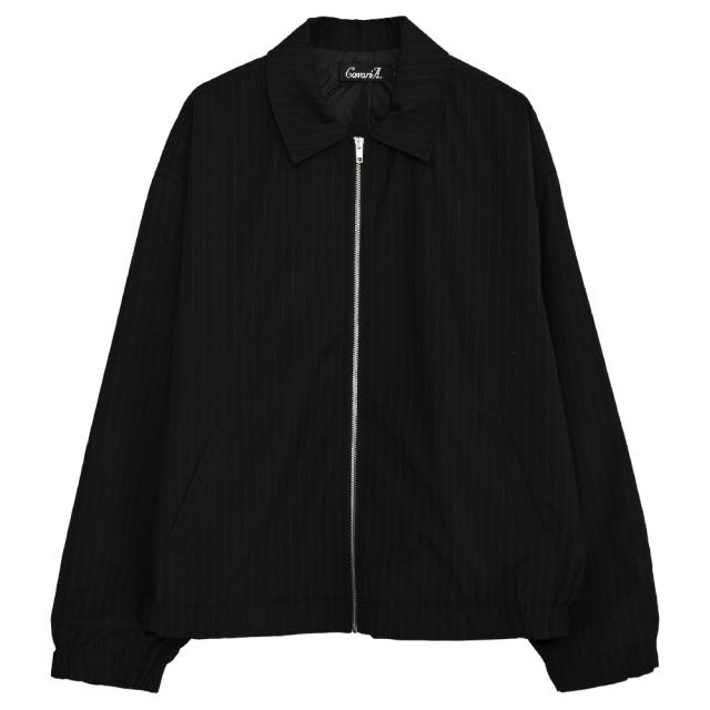 ジャケット メンズ アウター ストライプ セットアップ可 上下セット可 ブルゾン ストライプジャケット ジップジャケット 大きいサイズ シンプル ブラック CavariA 大人 20代 30代 40代 50代 ちょいワル ユニセックス 男性 男 服 秋 冬 秋冬 ファッション[CATN26-01]_17