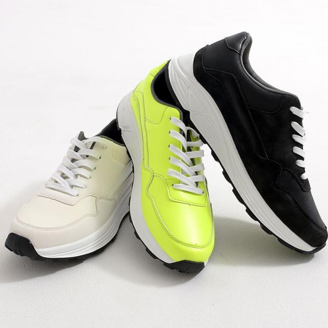 YELLO ホワイト 厚底 スニーカー ミソペ MISOPE ゴールドスター厚底スニーカー （ホワイト） -【公式