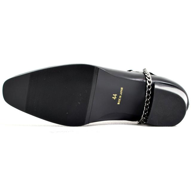 ブーツ メンズ 本革 チェーンベルト ヒールブーツ レザー 厚底ブーツ