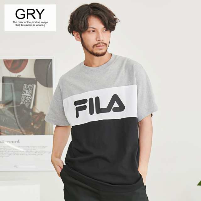 FILA フィラ Tシャツ メンズ ブランド 半袖 半袖Tシャツ ストレッチ