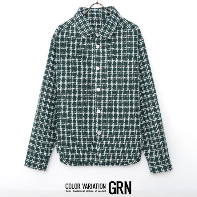 ツイードシャツ メンズ RAZZIS RAZZ ラズ ブランド おしゃれ 暖かい 防寒 長袖 シャツジャケット 大きいサイズ M L XL ユニセックス レディース 大人 アメカジ カジュアル ストリート 韓国 秋 冬 20代 30代 40代 メンズファッション 即日発送 [RZPG22-G02]_10
