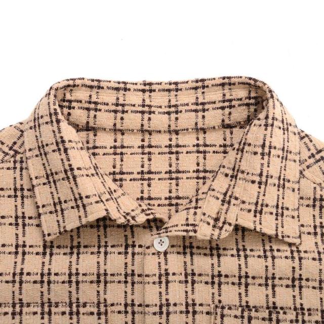 ツイードシャツ メンズ RAZZIS RAZZ ラズ ブランド おしゃれ 暖かい 防寒 長袖 シャツジャケット 大きいサイズ M L XL ユニセックス レディース 大人 アメカジ カジュアル ストリート 韓国 秋 冬 20代 30代 40代 メンズファッション 即日発送 [RZPG22-G02]_12