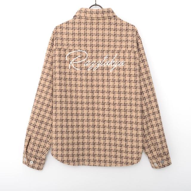 ツイードシャツ メンズ RAZZIS RAZZ ラズ ブランド おしゃれ 暖かい 防寒 長袖 シャツジャケット 大きいサイズ M L XL ユニセックス レディース 大人 アメカジ カジュアル ストリート 韓国 秋 冬 20代 30代 40代 メンズファッション 即日発送 [RZPG22-G02]_17