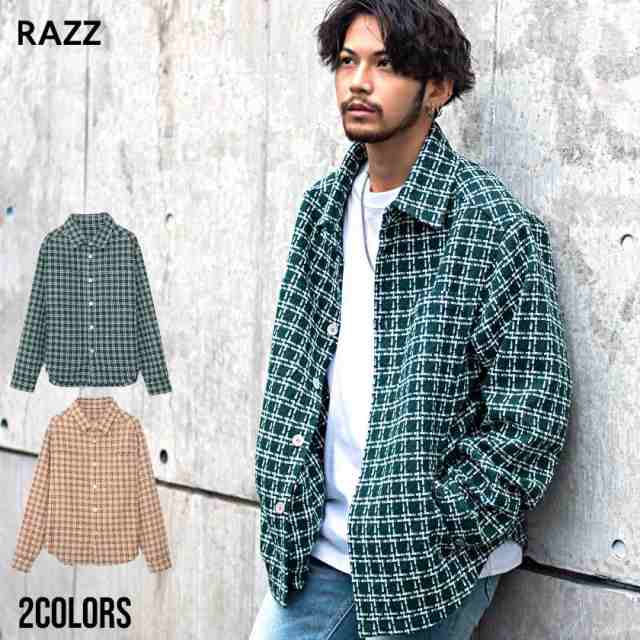 ツイードシャツ メンズ RAZZIS RAZZ ラズ ブランド おしゃれ 暖かい 防寒 長袖 シャツジャケット 大きいサイズ M L XL  ユニセックス レデの通販はau PAY マーケット - SILVER BULLET(シルバーバレット) | au PAY マーケット－通販サイト