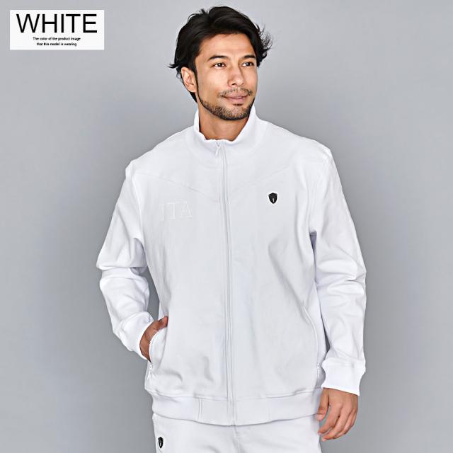 セール価格 SALE ジャケット メンズ 上下 セットアップ可 ゴルフウェア ブランド 大きいサイズ アウター ブルゾン ジャージ デニム ジップアップ スタンドネック 無地 ロゴ プリント 細身 タイト ストレッチ ユニセックス 白 黒 LL XL VIOLA ヴィオラ 服 秋 冬 [S52123]_2