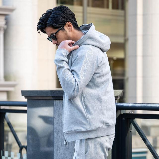 1PIU1UGUALE3 スウェット セットアップ パーカー グレー XL