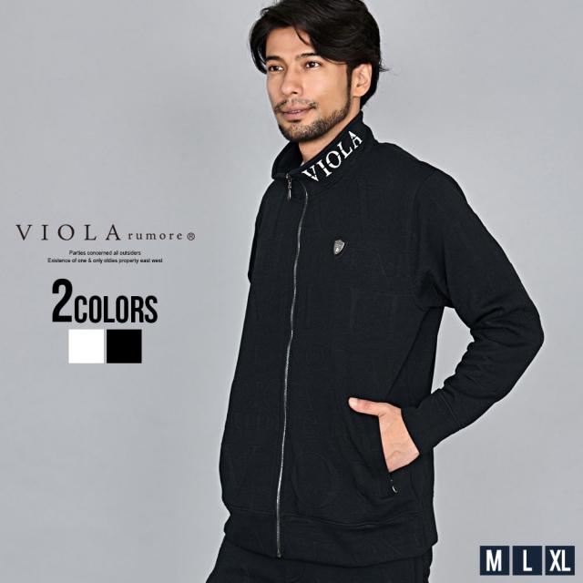 セール価格 SALE ジャケット メンズ ブルゾン アウター 長袖 総柄 ジャガード おしゃれ ジップアップ 細身 ロゴ セットアップ可 ゴルフウエア ホワイト ブラック 黒 M L XL ヴィオラ ビオラ VIOLA 20代 30代 40代 ユニセックス 男性 男 服 秋 冬 秋冬 ファッション [Y52126]