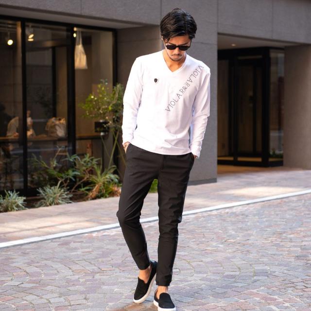 リブパンツ メンズ イージーパンツ ストレッチパンツ テーパードパンツ 4WAY ストレッチ ゴルフパンツ VIOLA ヴィオラ ビオラ ポケット付き ロゴ タイト 伸縮性 ブラック 黒 M L XL 大人 上品 20代 30代 40代 ユニセックス 男性 服 春 春服 ファッション セール SALE [Y52201] リブパンツ メンズ イージーパンツ ストレッチパンツ テーパードパンツ