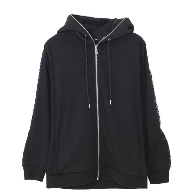 セール SALE パーカー メンズ 長袖 トップス 羽織り フード ジップアップ 箔 ロゴ エンボス ライン プリント セットアップ可 ホワイト ブラック グレー 白 黒 M L XL BITTER系 ビター系 LUXE/R ラグジュ 春 即日発送 [44876] セール SALE パーカー メンズ 長袖 トップス 羽織り フード ジップ