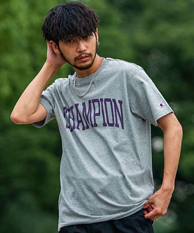 Champion チャンピオン Tシャツ メンズ ブランド おしゃれ 半袖 トップス カットソー クルーネック ロゴ プリント 綿100% コットン  ユニ｜au PAY マーケット