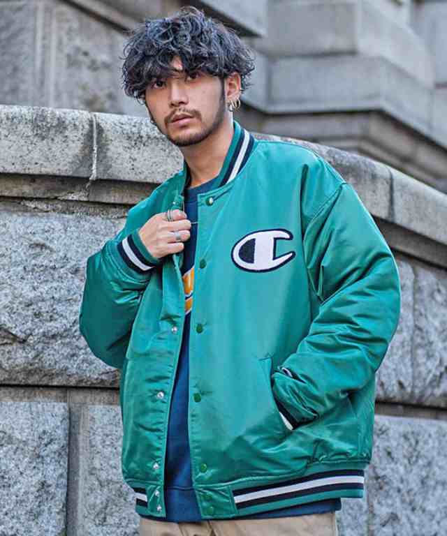 チャンピオン スタジャン Champion ブランド 大人 BASEBALL JACKET ...