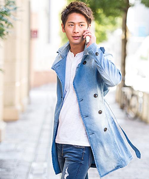 入手困難　beautiful people デニムロングコート 春アウター 入手困難 beautiful people デニムロングコート 春アウター