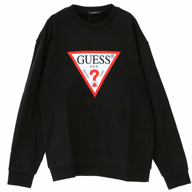 『個性派』 GUESS ゲス プリント スウェット  フロントロゴ  S