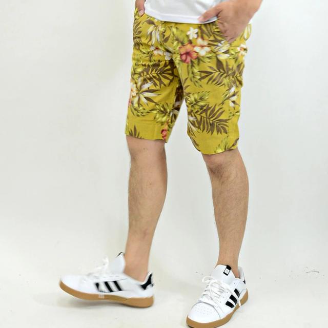 閉店セール】花柄 リーフ柄 短パン 半パン ショーパン ショートパンツ