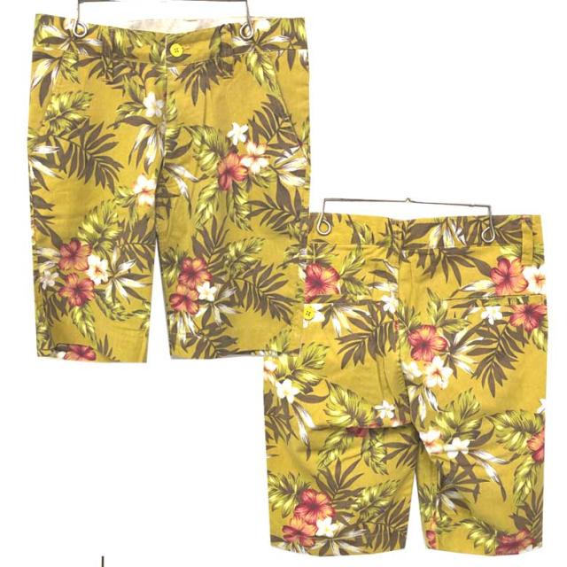 閉店セール】花柄 リーフ柄 短パン 半パン ショーパン ショートパンツ