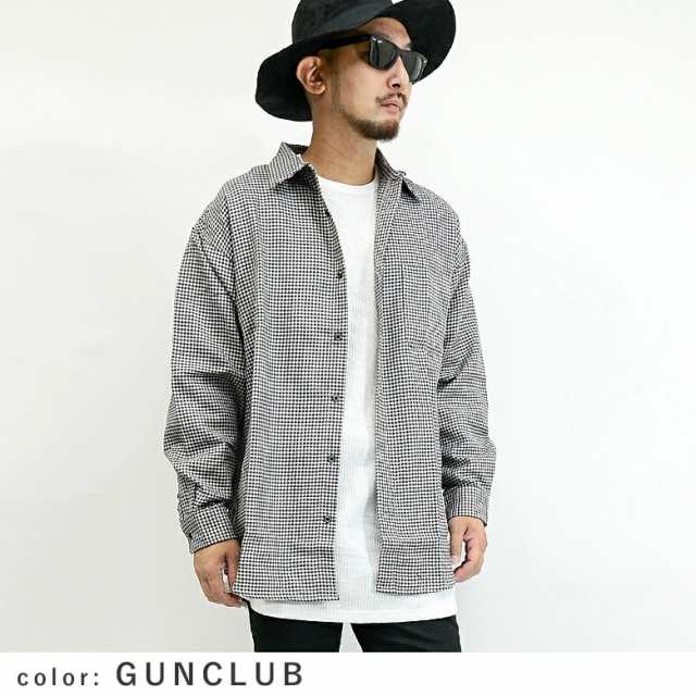 ビッグシルエット 長袖チェックシャツ 21463 メンズシャツ