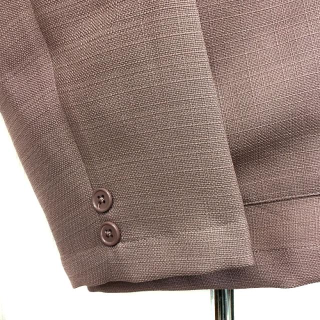 ２点セット【リネン100% XL】ダーバン　ニットテーラードジャケット　茶 2点セット【リネン100% XL】ダーバン ニットテーラード