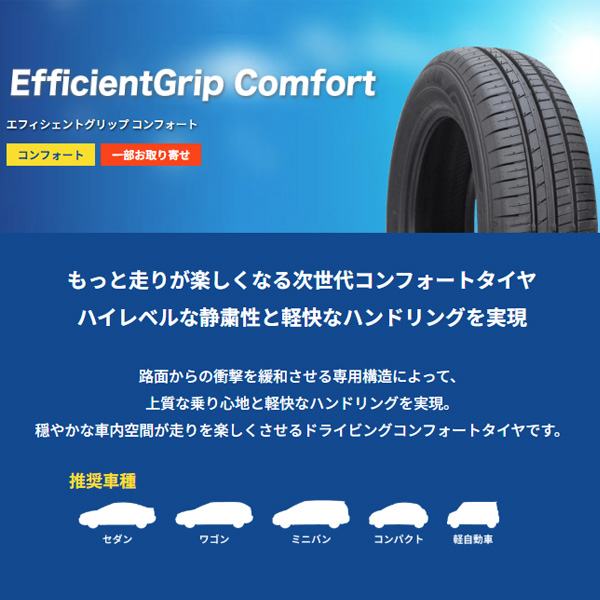 205/65R16 サマータイヤ GOODYEAR グッドイヤー EfficientGrip Comfort