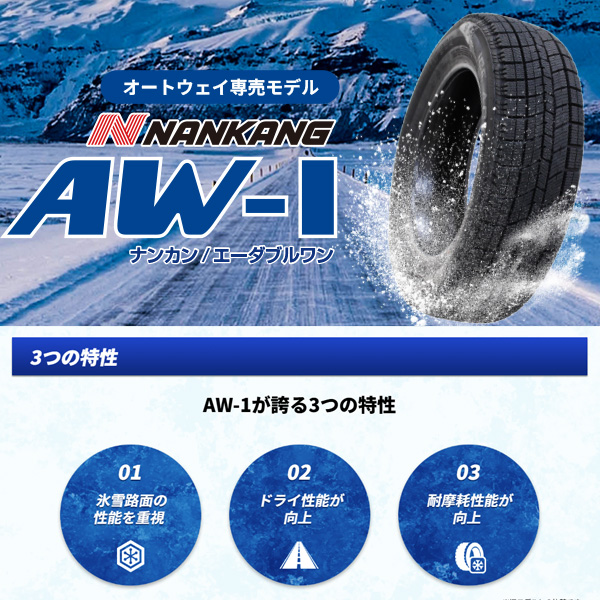 185/60R15 84Q スタッドレスタイヤ NANKANG ナンカン AW-1