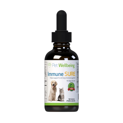 【送料無料!】 Pet Wellbeing 液体サプリメントImmune SURE (犬用) 59ml （お取り寄せ品）　0661822600274