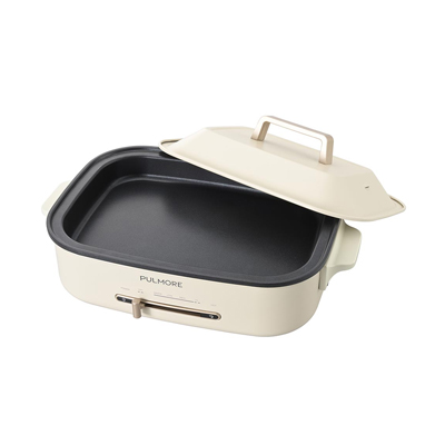 【送料無料!】  オーム電機 ホットプレート（800W/フッ素樹脂プレート/着脱式電源コード/質量2520g/ホワイト）（※お取り寄せ品）　4971275814615