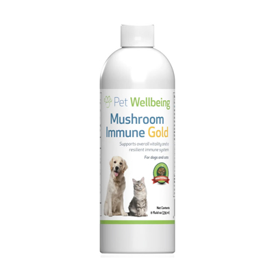 【送料無料!】 Pet Wellbeing 液体サプリメント Mushroom Immune Gold (犬用) 237ml　0661822001127