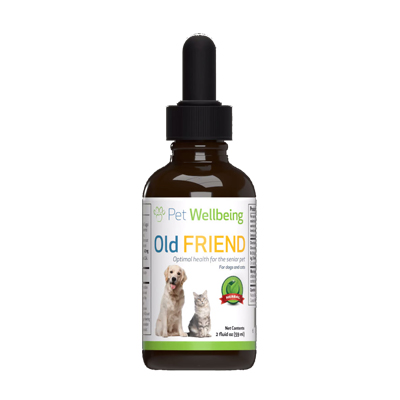 【送料無料!】 Pet Wellbeing 液体サプリメント Old Friend (犬用) 59ml （お取り寄せ品）　0661822001035