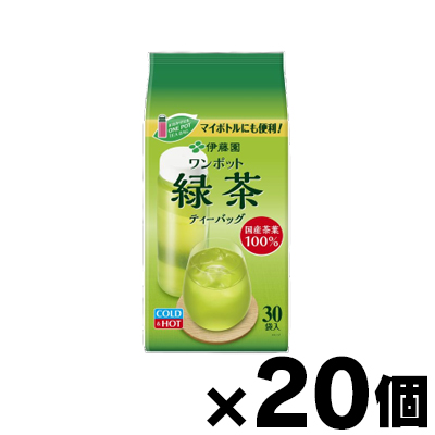【送料無料!】 伊藤園 ワンポットエコティーバッグ 抹茶入り緑茶 30袋×20個　4901085663899*20 10,786円