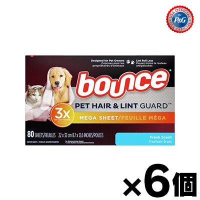 【送料無料!】 バウンスシート　ペット　フレッシュ 80シート×6個　0037000570691*6 9,605円