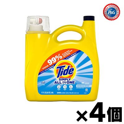 【送料無料!】 タイド　シンプリー　リフレッシングブリーズ 117oz/3650ｍｌ×4個　0030772120781*4