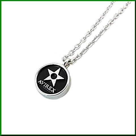 AVIREX / アヴィレックス【シルバーアクセサリー】スモールコイントップ ネックレス シルバー　AVN027SBK(国内正規品)（送料無料）