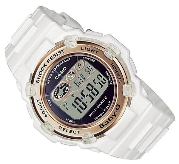 カシオ/Baby-G【CASIO】ベビーG Reef/リーフ ソーラー電波腕時計 レディース ホワイト/ピンクゴールド BGR-3003U-7AJF【国内正規品】_1