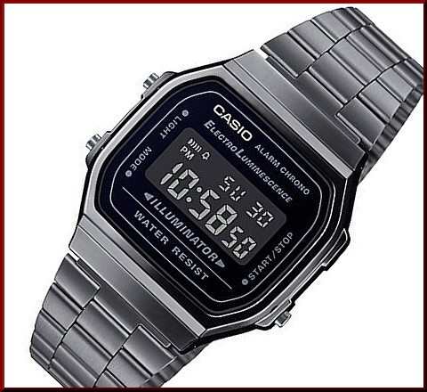 カシオ Casio アラームクロノ ユニセックス 腕時計 ガンメタメタル