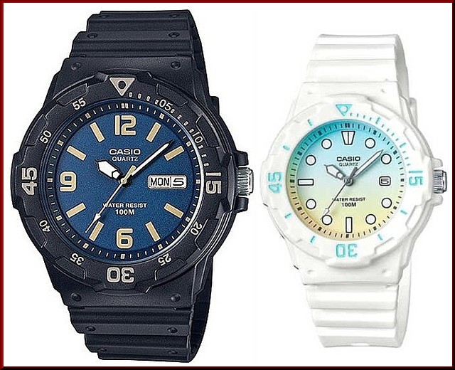 CASIO【カシオ/スタンダード】アナログクォーツ ペアウォッチ 腕時計 ラバー ブラック/ホワイト 海外モデル MRW-200H-2B3/LRW-200H-2E2（送料無料）の通販は
