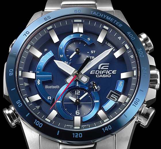 カシオ/エディフィス【CASIO/EDIFICE】メンズ モバイルリンク ソーラー腕時計 クロノグラフ 海外モデル EQB-900DB-2A